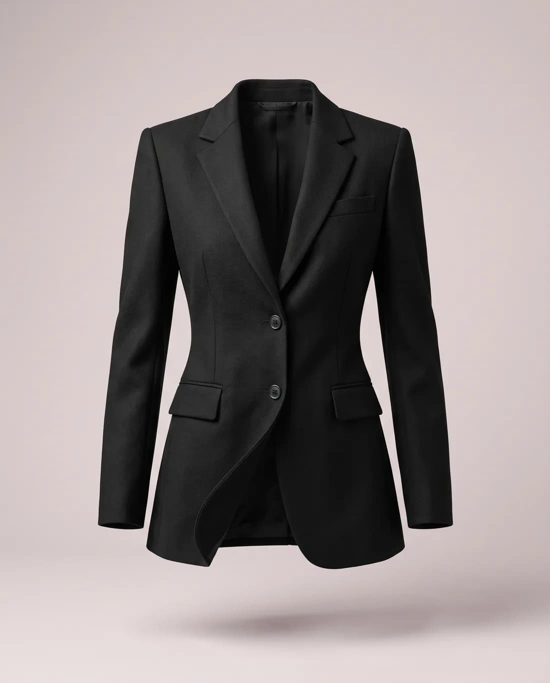 Blazer cintré laine noir