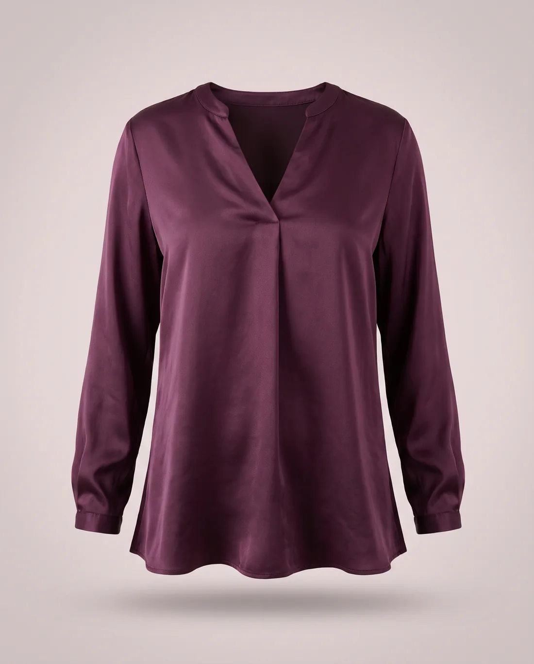 Blouse satin prune