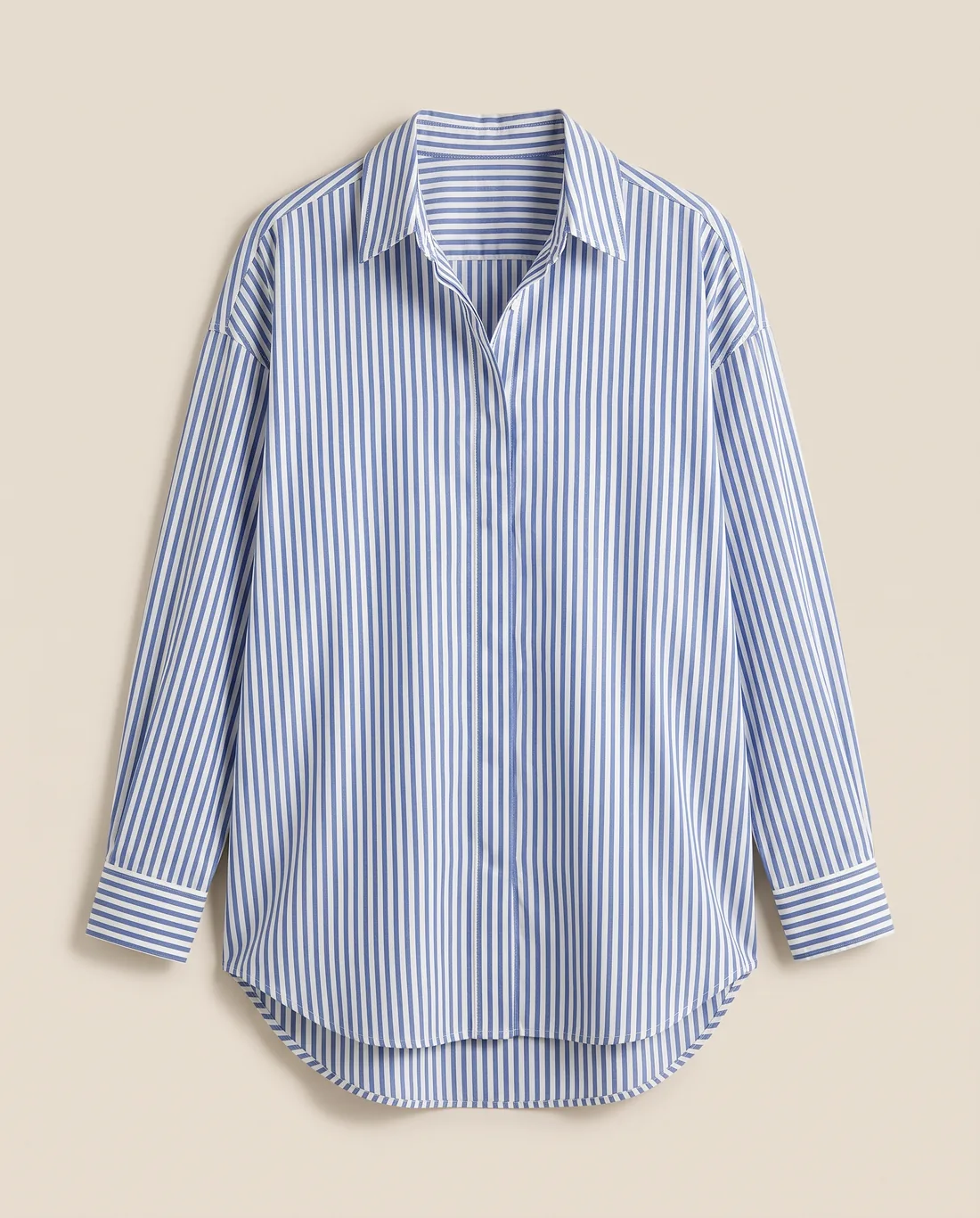 Chemise oversize rayée bleu