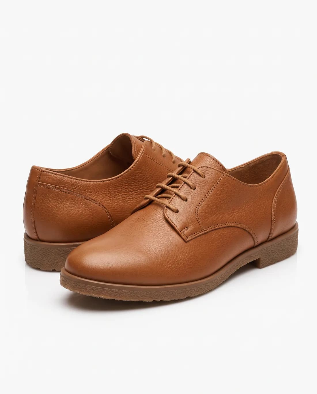 Derbies cuir camel