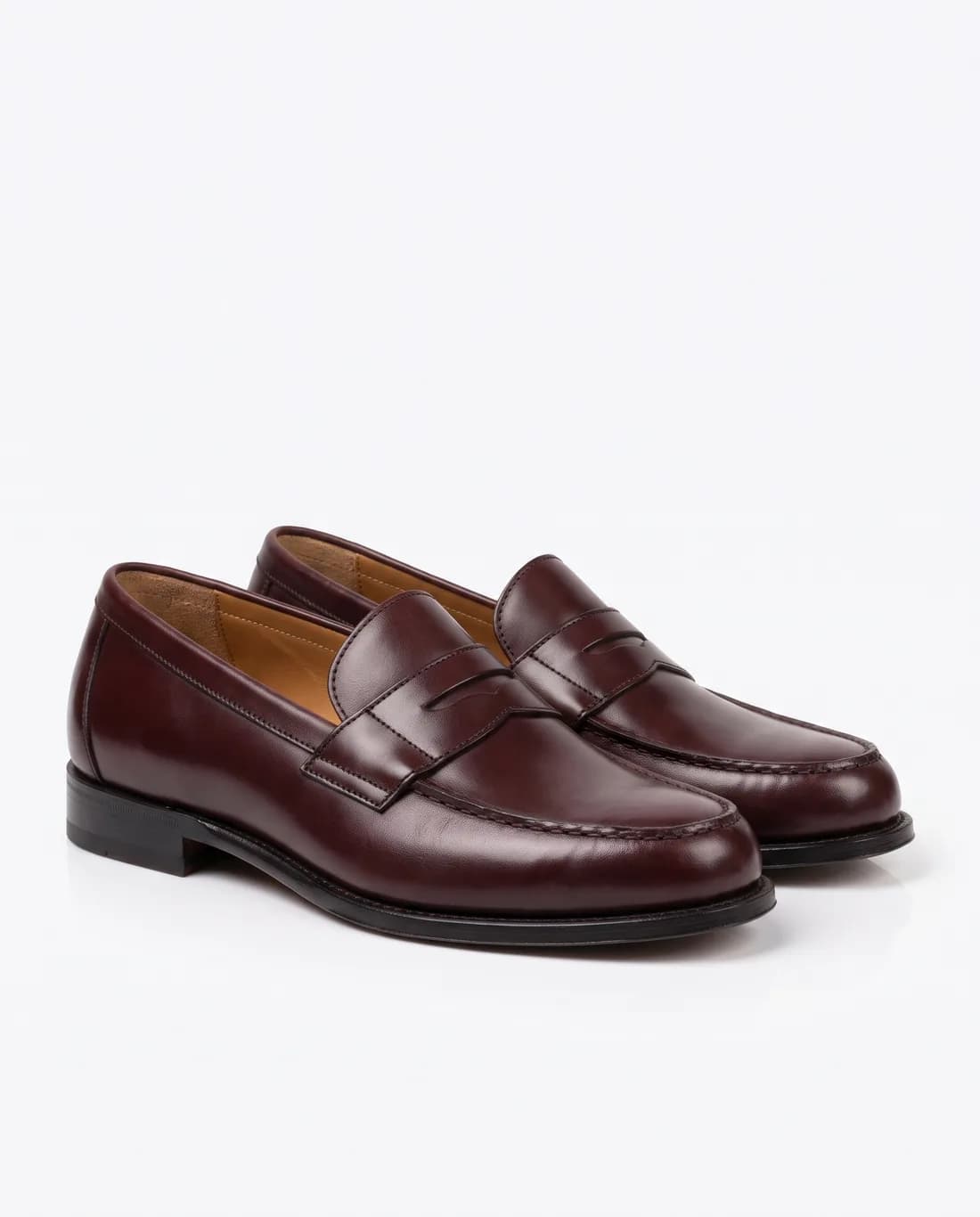 Mocassins cuir bordeaux